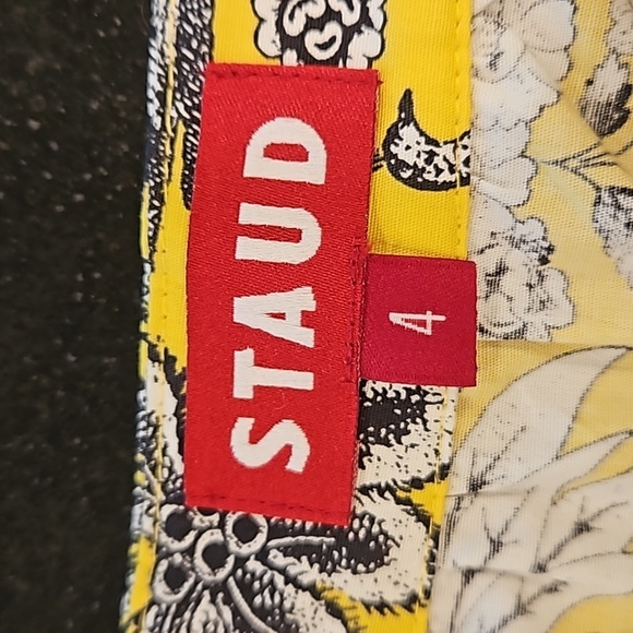 💕STAUD💕 Sea Skirt ~ Yellow Toile 4 NWOT - Picture 7 of 13